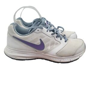Nike Downshifter 6 Running Shoes Womens Size 10 White Purple Sneakers 684765-100